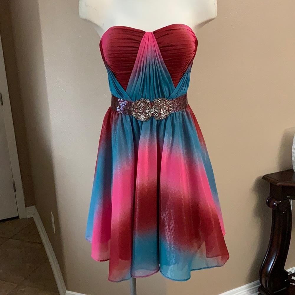 Multicolored cocktail dress